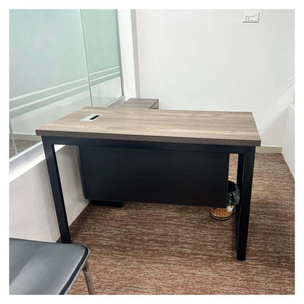 Executive Table L Shape with Metal Frame