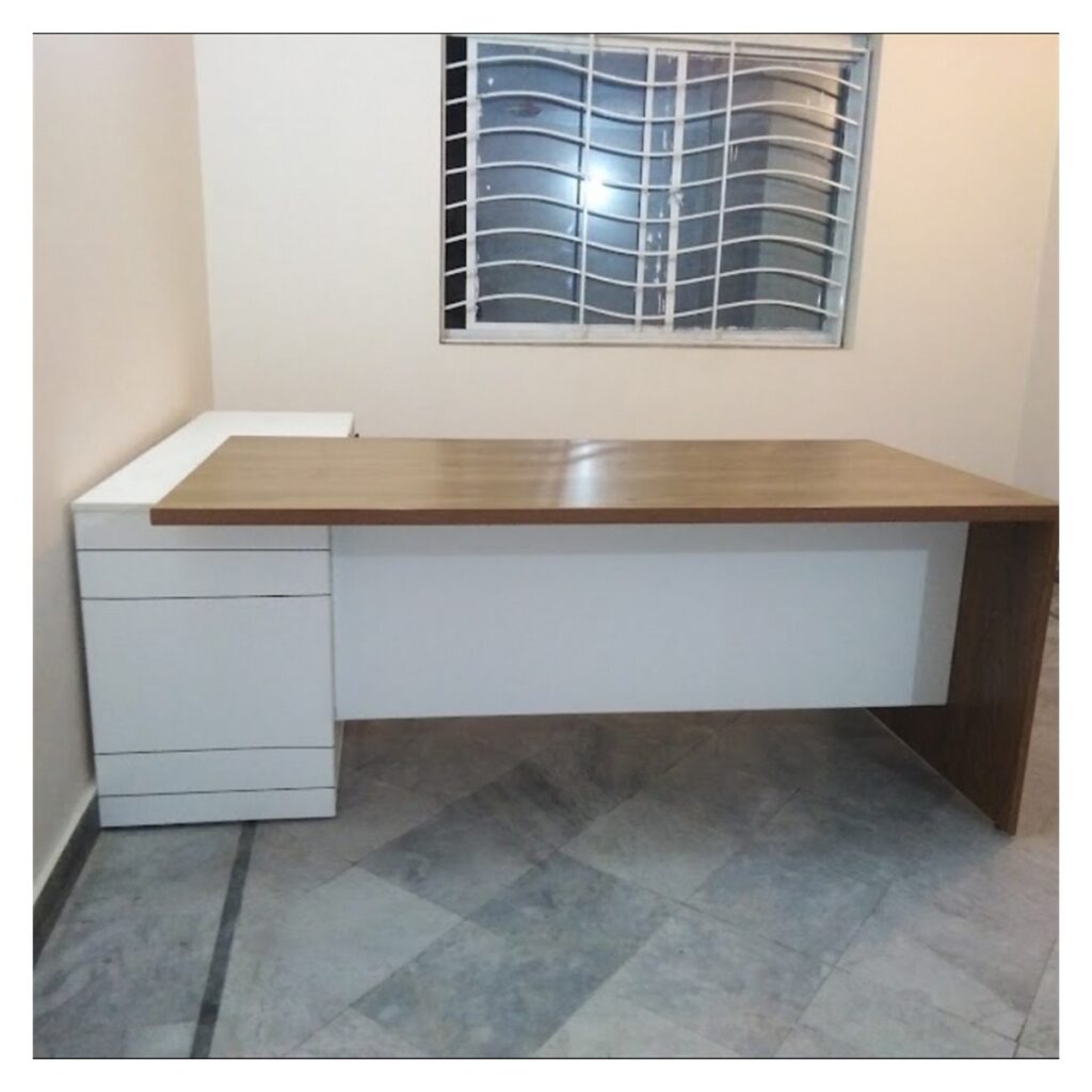 Executive Table with Side Rack L Shape