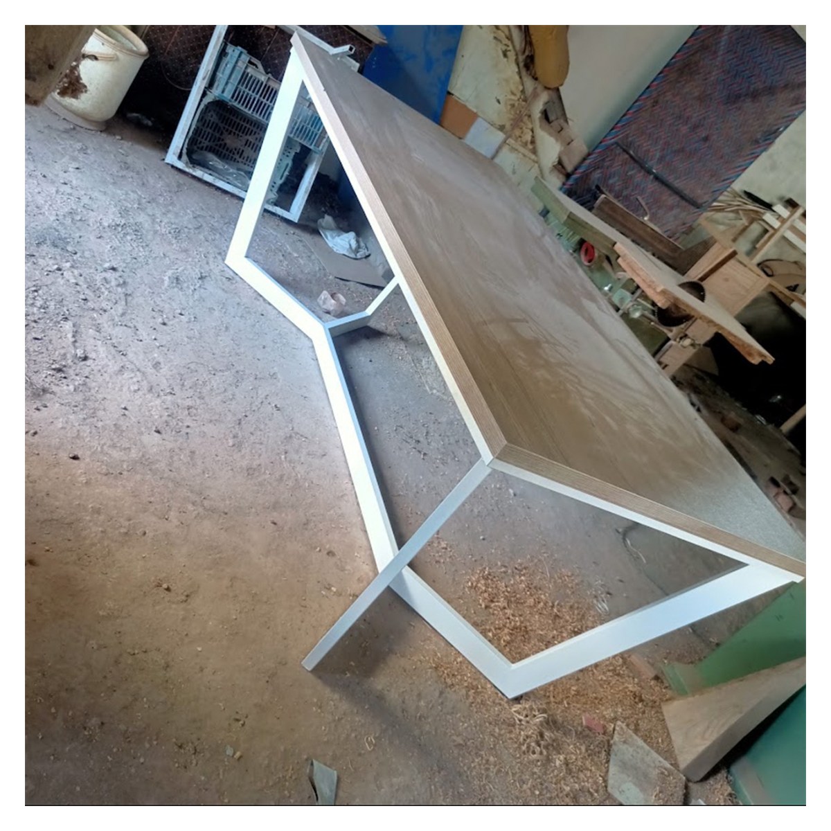 Meeting Table with Inverted Metal Frame Meeting Table with Inverted Metal Frame